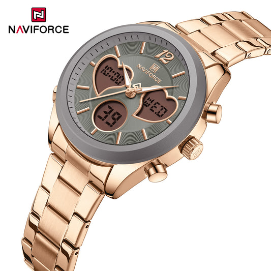 NaviForce NF5045S gris / oro rosa, vista lateral