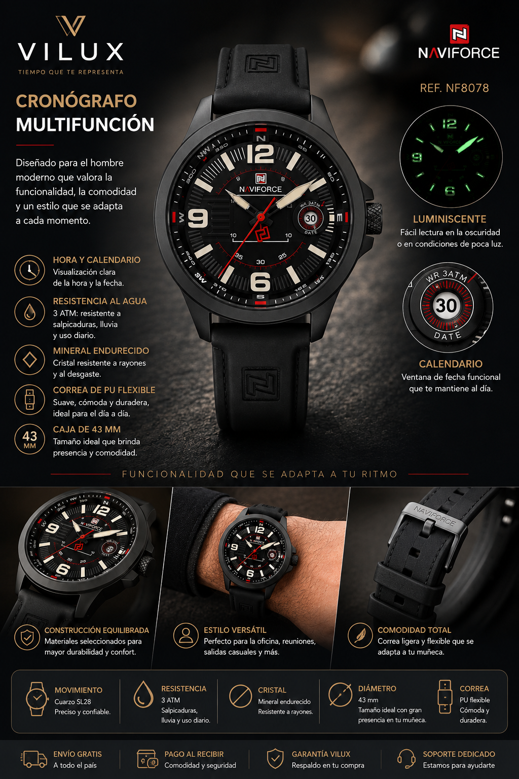 NaviForce NF8078 para Hombre