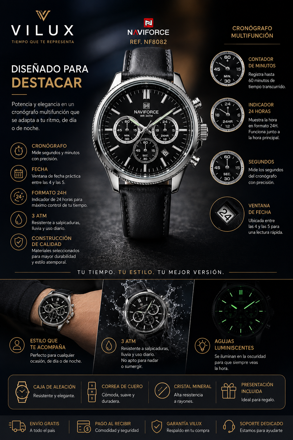 NaviForce NF8082 para Hombre