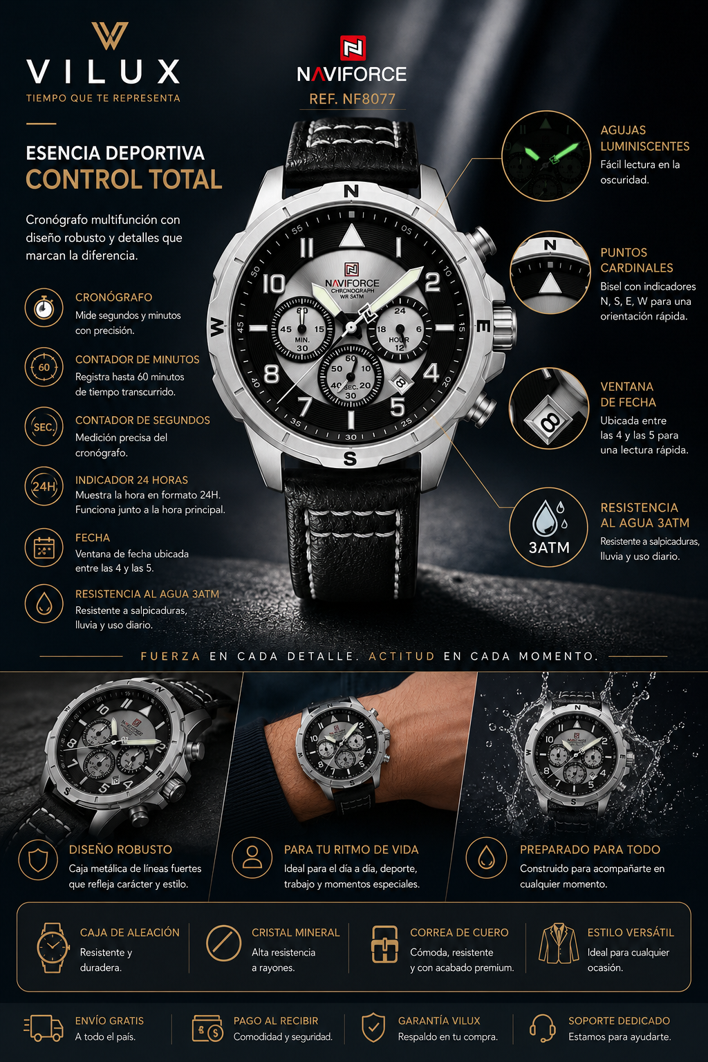 NaviForce NF8077 para Hombre