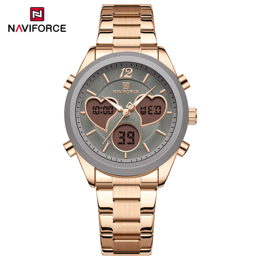 NaviForce NF5045S gris / oro rosa, vista frontal