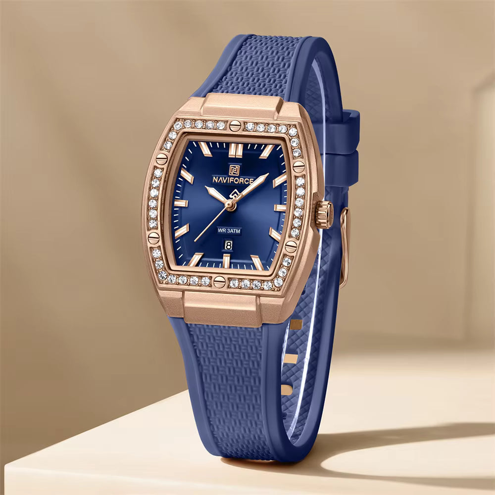 NaviForce NF5071 azul / oro rosa, vista lateral