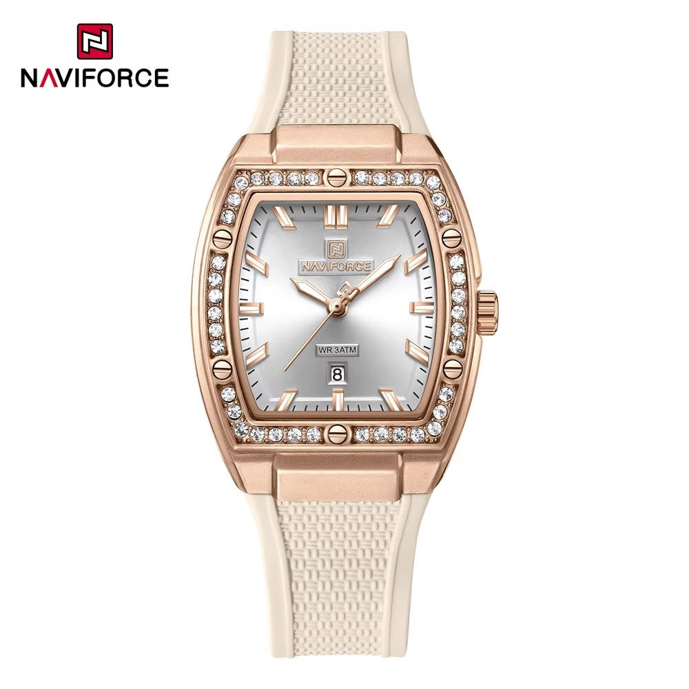 NaviForce NF5071 marfil / oro rosa, vista frontal