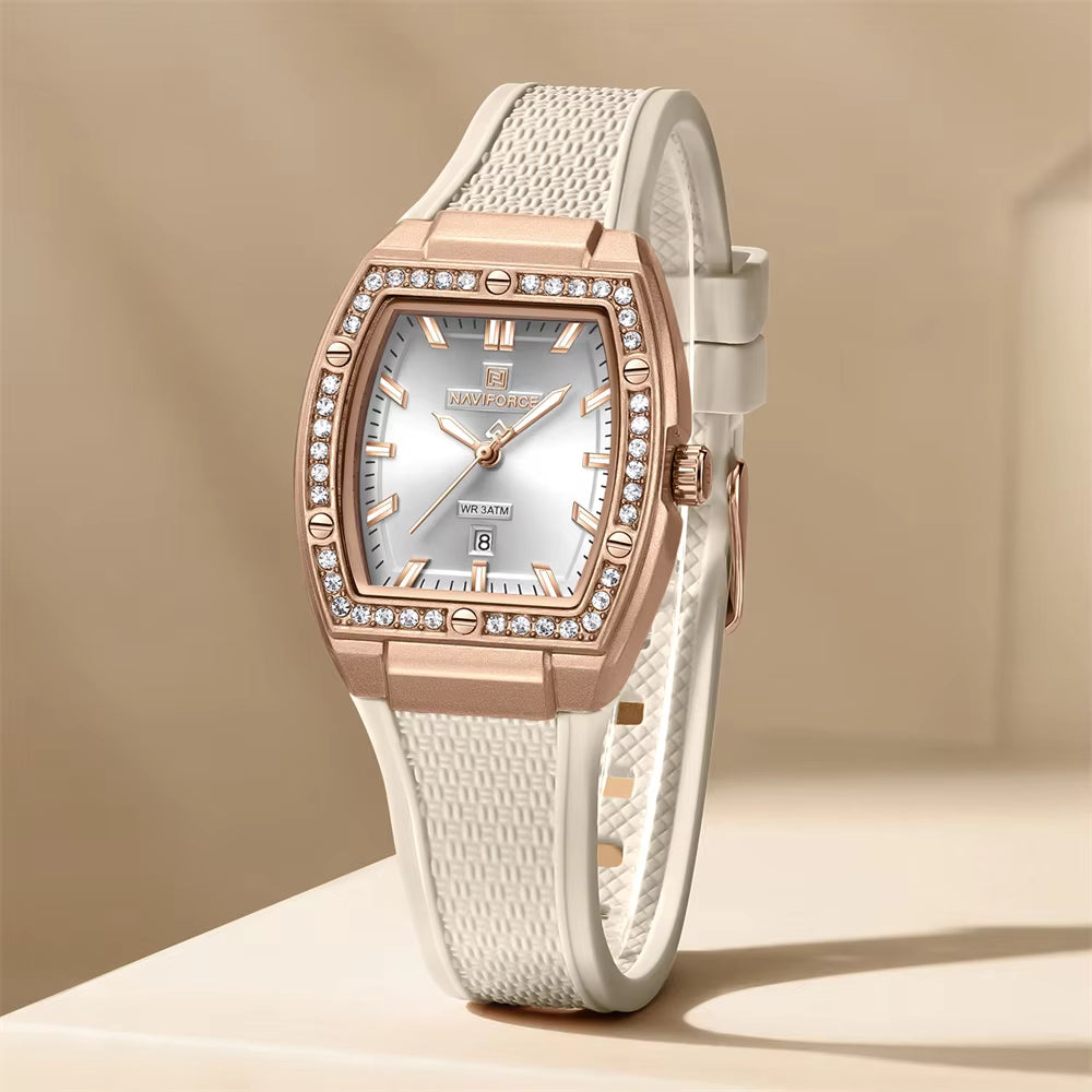 NaviForce NF5071 marfil / oro rosa, vista lateral