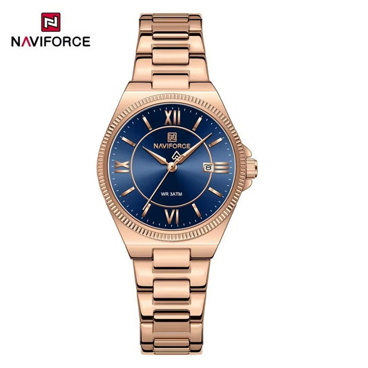 NaviForce NF5073 azul / oro rosa, vista frontal