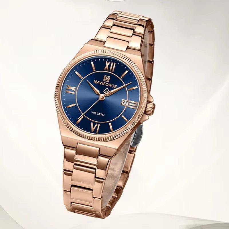 NaviForce NF5073 azul / oro rosa, vista lateral
