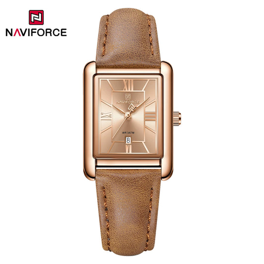 NaviForce NF5074 marrón / oro rosa, vista frontal