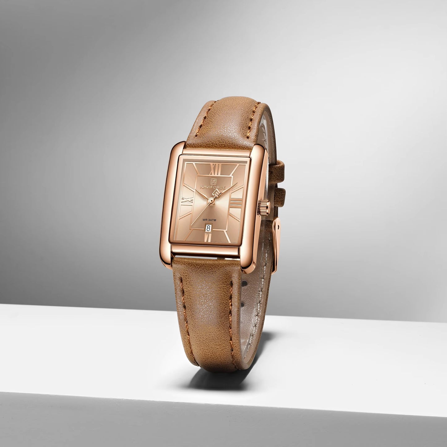 NaviForce NF5074 marrón / oro rosa, vista lateral