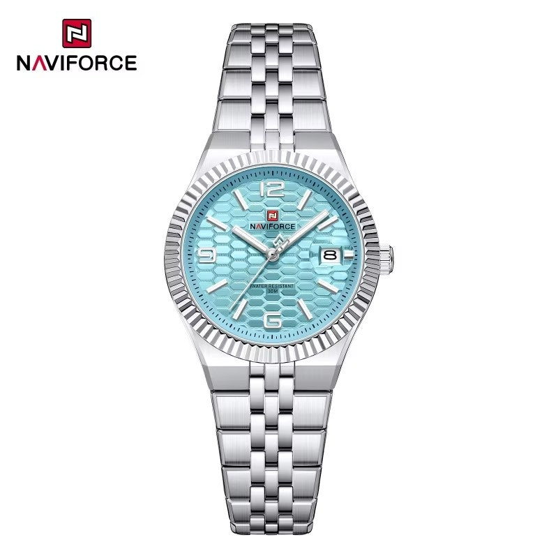 NaviForce NF5079 azul claro / acero, vista frontal