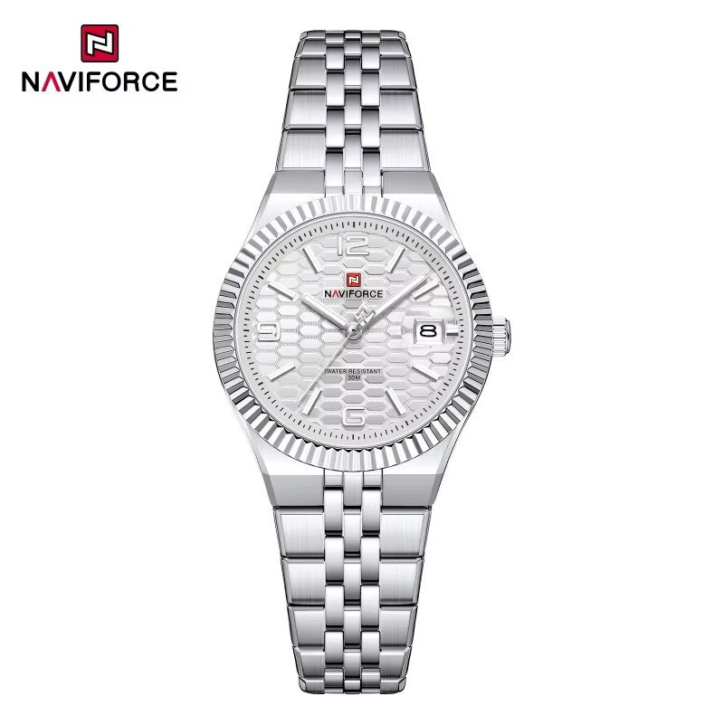 NaviForce NF5079 blanco / acero, vista frontal