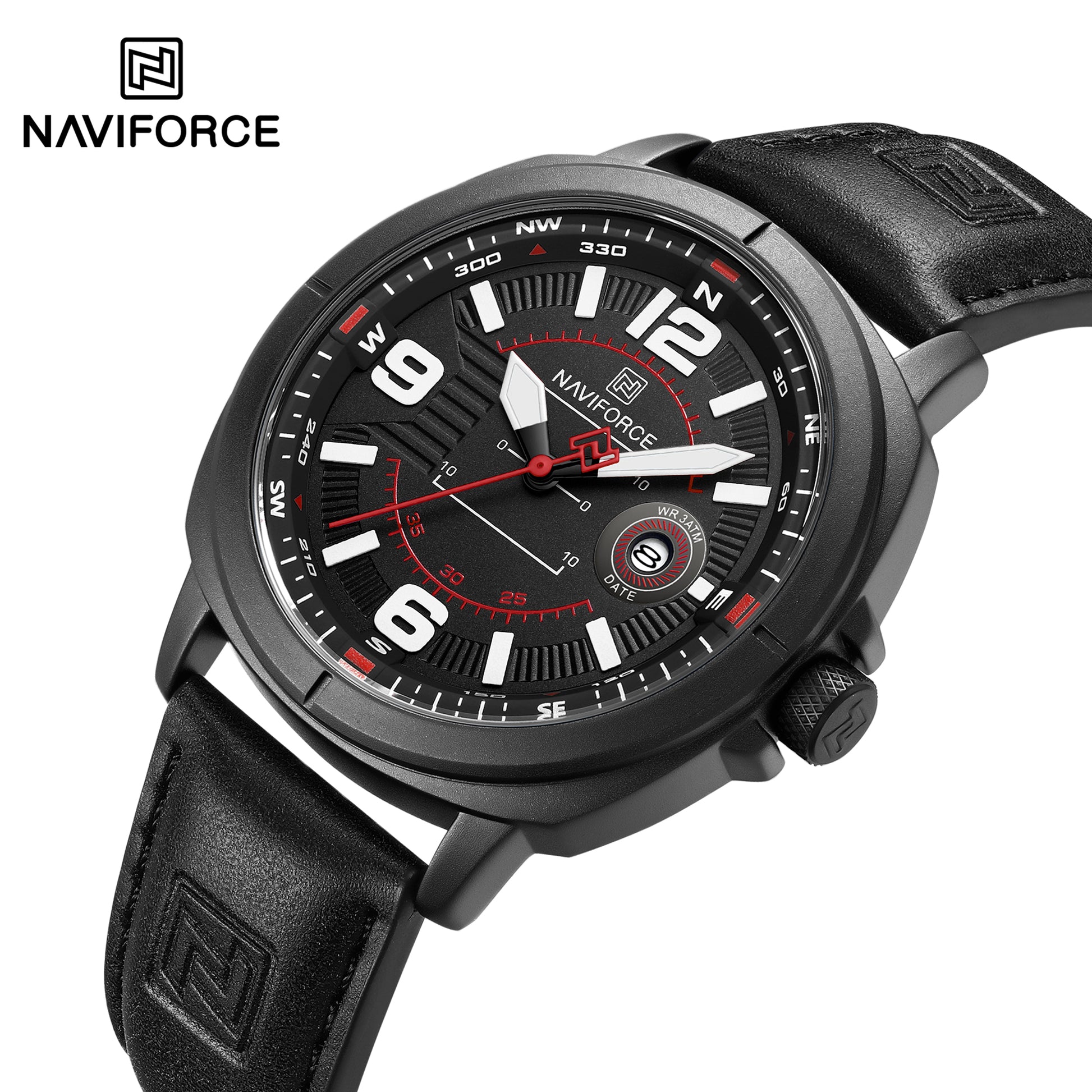 NaviForce NF8078 negro / rojo, vista lateral