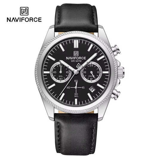 NaviForce NF8082 negro / acero, vista frontal