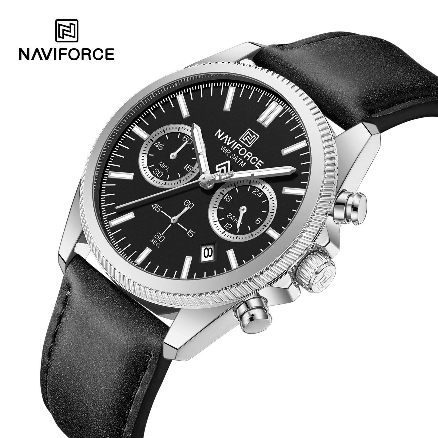 NaviForce NF8082 negro / acero, vista lateral
