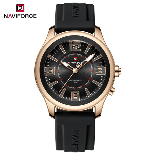 NaviForce NF9256 negro / oro rosa, vista frontal