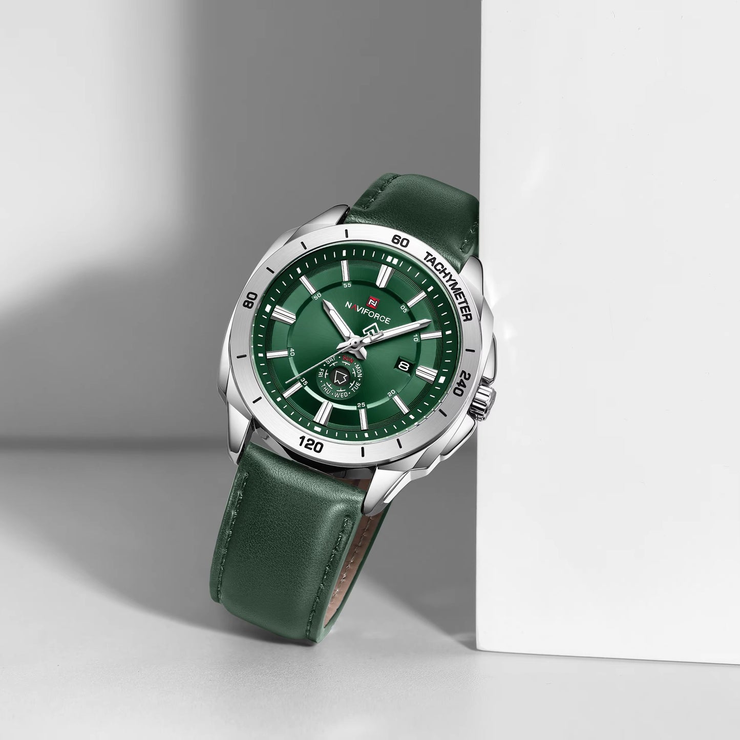 NaviForce NF9269 verde / acero, vista lateral