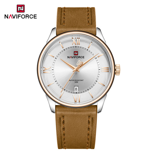 NaviForce NF9272 blanco / oro rosa, vista frontal