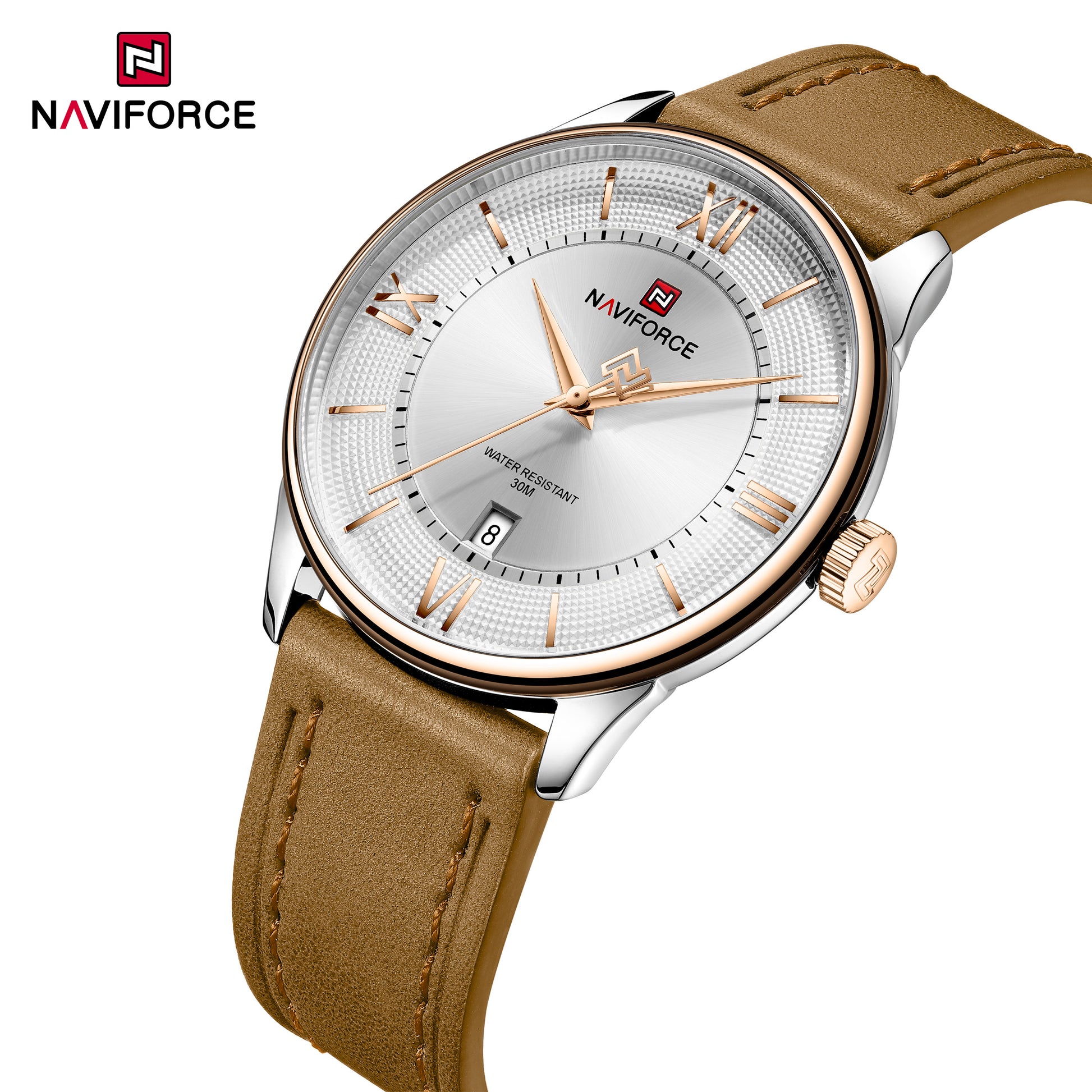 NaviForce NF9272 blanco / oro rosa, vista lateral