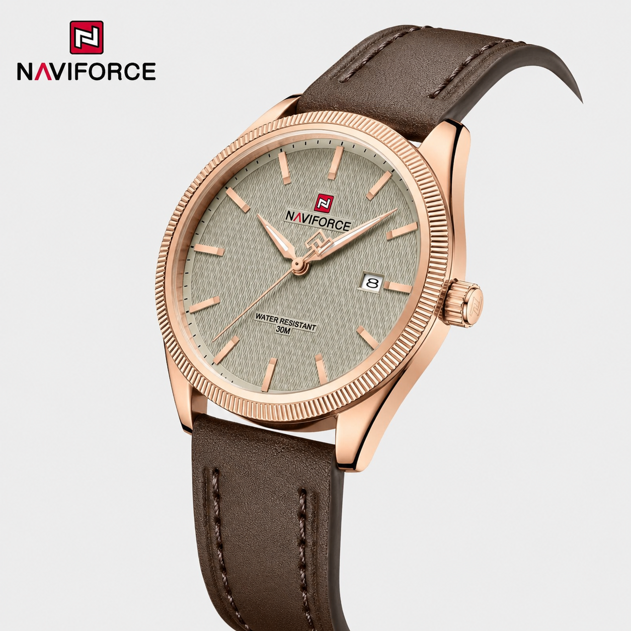 NaviForce NF9276 gris / oro rosa, vista lateral