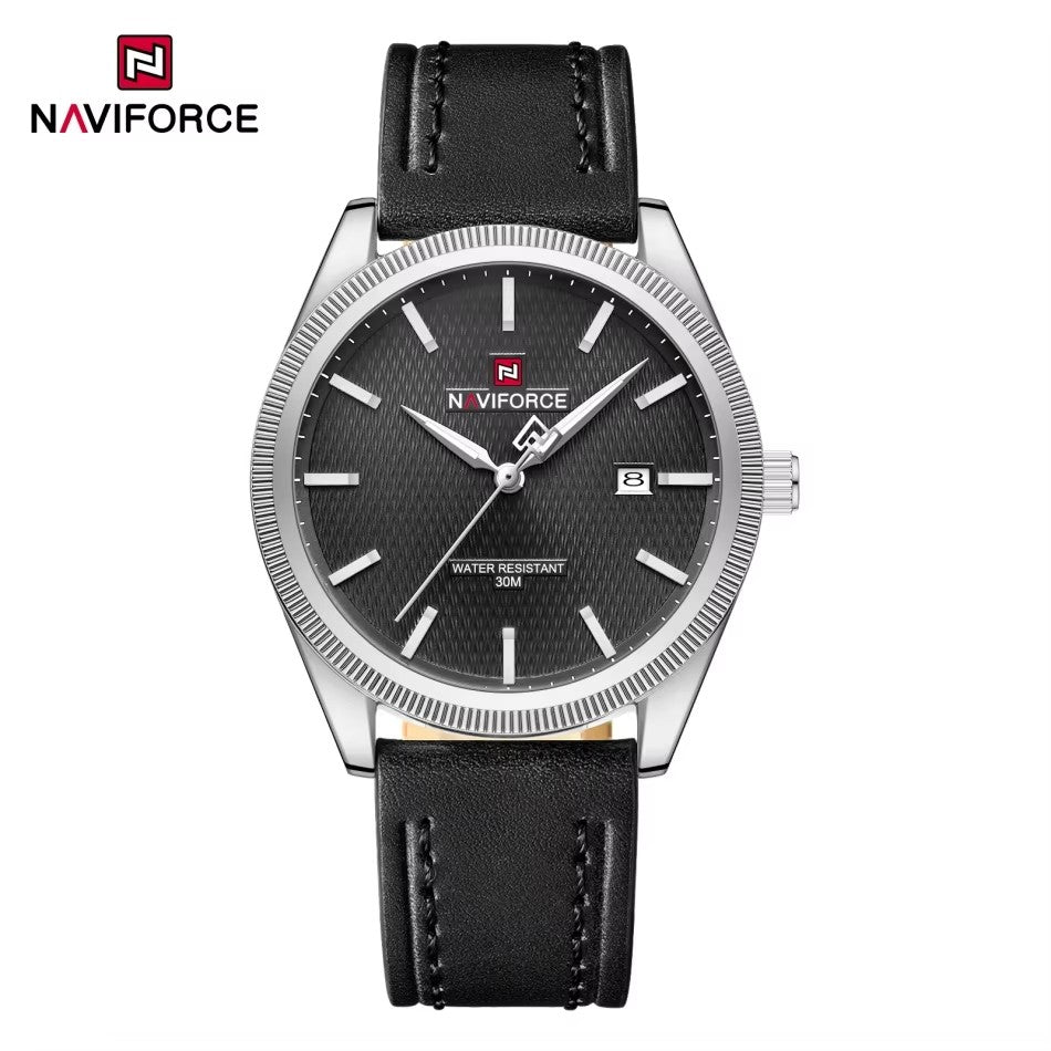 NaviForce NF9276 negro / acero, vista frontal