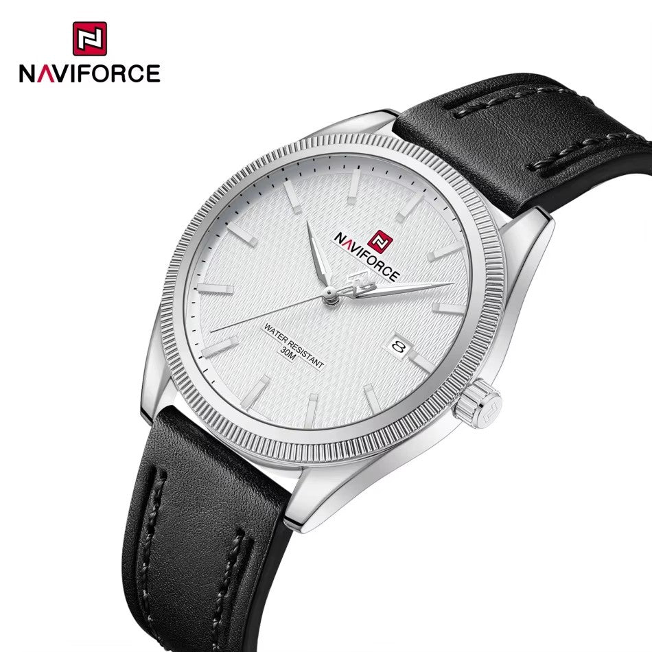 NaviForce NF9276 blanco / acero, vista lateral