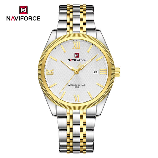 NaviForce NF9282 blanco / dorado, vista frontal
