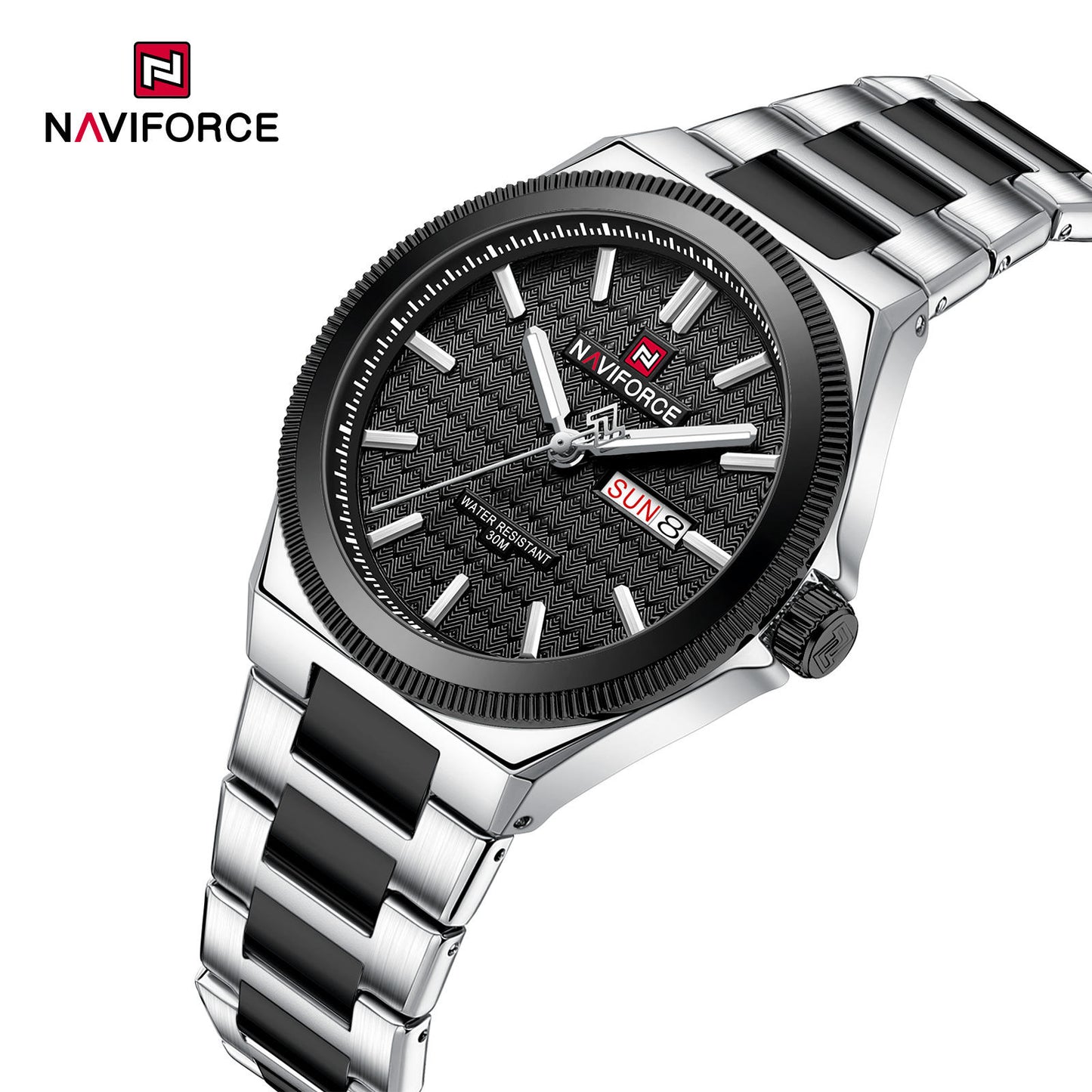 NaviForce NF9285 negro / acero, vista lateral